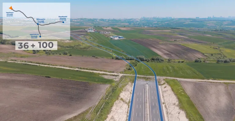 KMZ rotası ve drone görüntüleriyle altyapı projesi görselleştirmesi — örnek 1