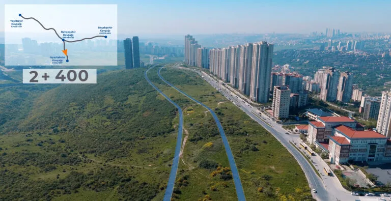 KMZ rotası ve drone görüntüleriyle altyapı projesi görselleştirmesi — örnek 2