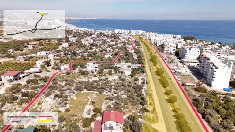 KMZ rotası ve drone görüntüleriyle altyapı projesi görselleştirmesi — örnek 4